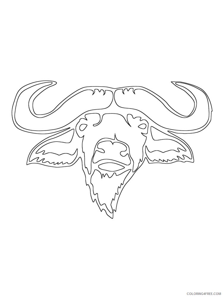Buffalo Coloring Pages Animal Printable Sheets buffalo 10 2021 0568 Coloring4free