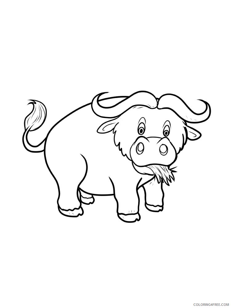 Buffalo Coloring Pages Animal Printable Sheets buffalo 2 2021 0575 Coloring4free