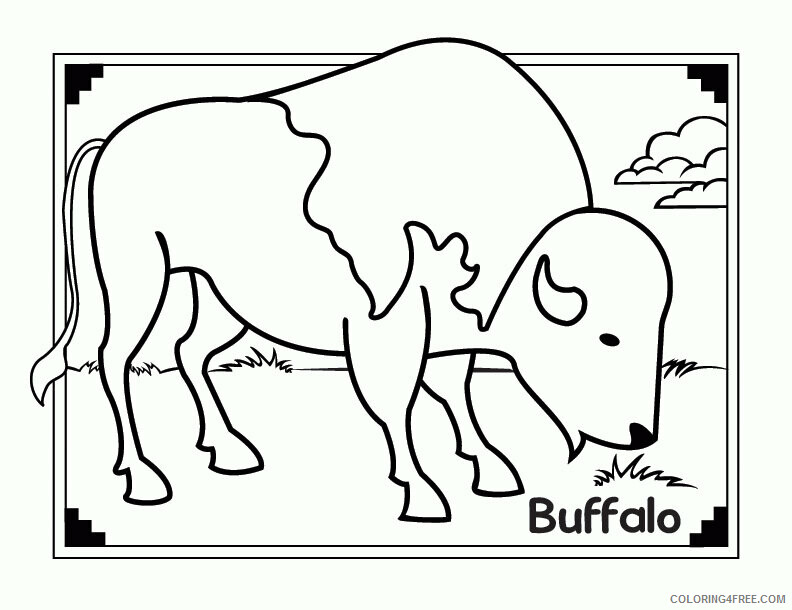 Buffalo Coloring Sheets Animal Coloring Pages Printable 2021 0429 Coloring4free