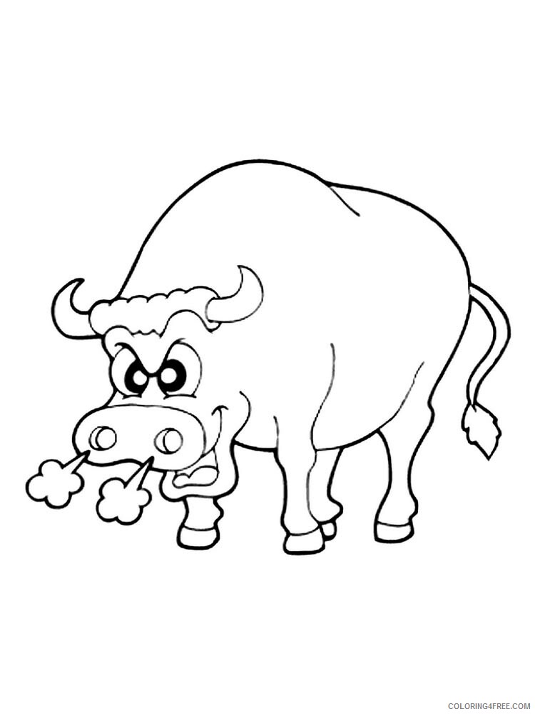 Bull Coloring Pages Animal Printable Sheets bull 11 2021 0590 Coloring4free
