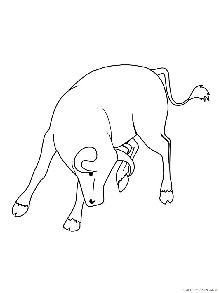 Bull Coloring Pages Animal Printable Sheets bull 12 2021 0591 Coloring4free