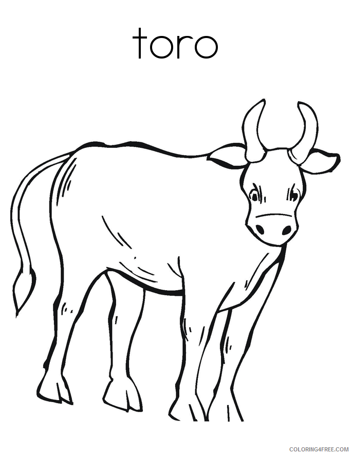 Bull Coloring Sheets Animal Coloring Pages Printable 2021 0504 Coloring4free
