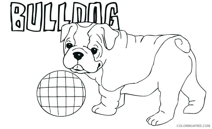 Bulldog Coloring Pages Animal Printable Sheets Bulldog Puppy for Kids 2021 0619 Coloring4free
