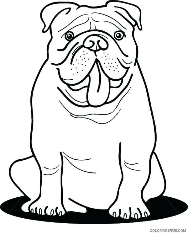 Bulldog Coloring Pages Animal Printable Sheets Printable Bulldog 2021 0627 Coloring4free