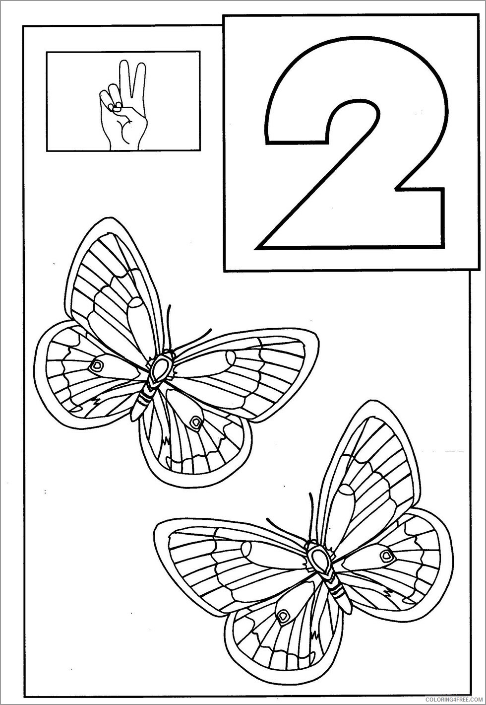 Butterfly Coloring Pages Animal Printable Sheets 2 butterflies 2021 0636 Coloring4free