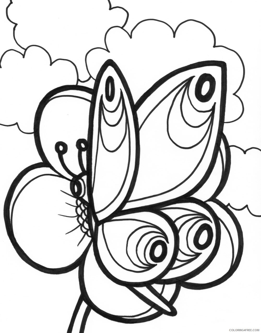 Butterfly Coloring Pages Animal Printable Sheets Butterfly 2021 0653 Coloring4free
