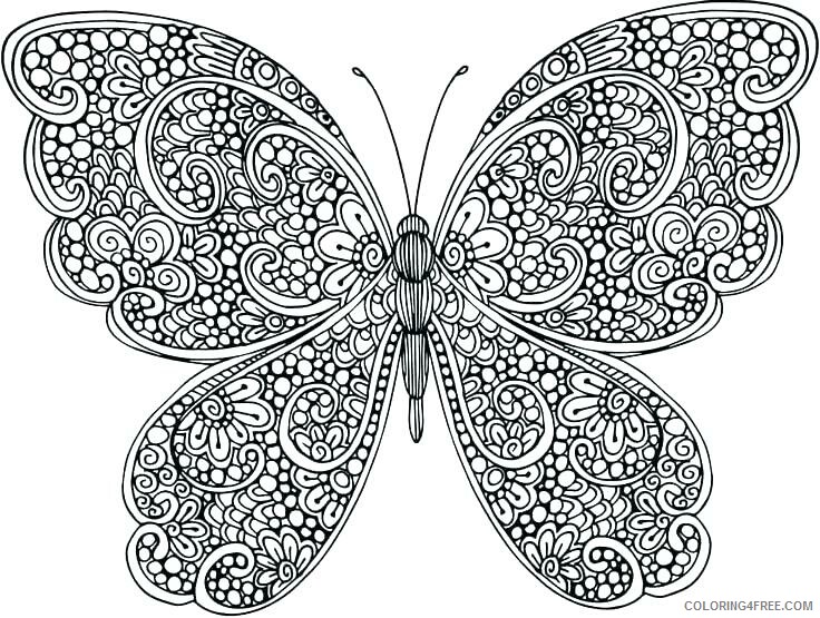 Butterfly Coloring Pages Animal Printable Sheets Butterfly Animal Mandala 2021 Coloring4free