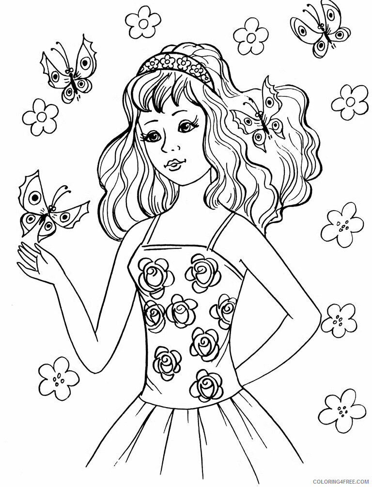 Butterfly Coloring Pages Animal Printable Sheets Butterfly for Girl 2021 0657 Coloring4free