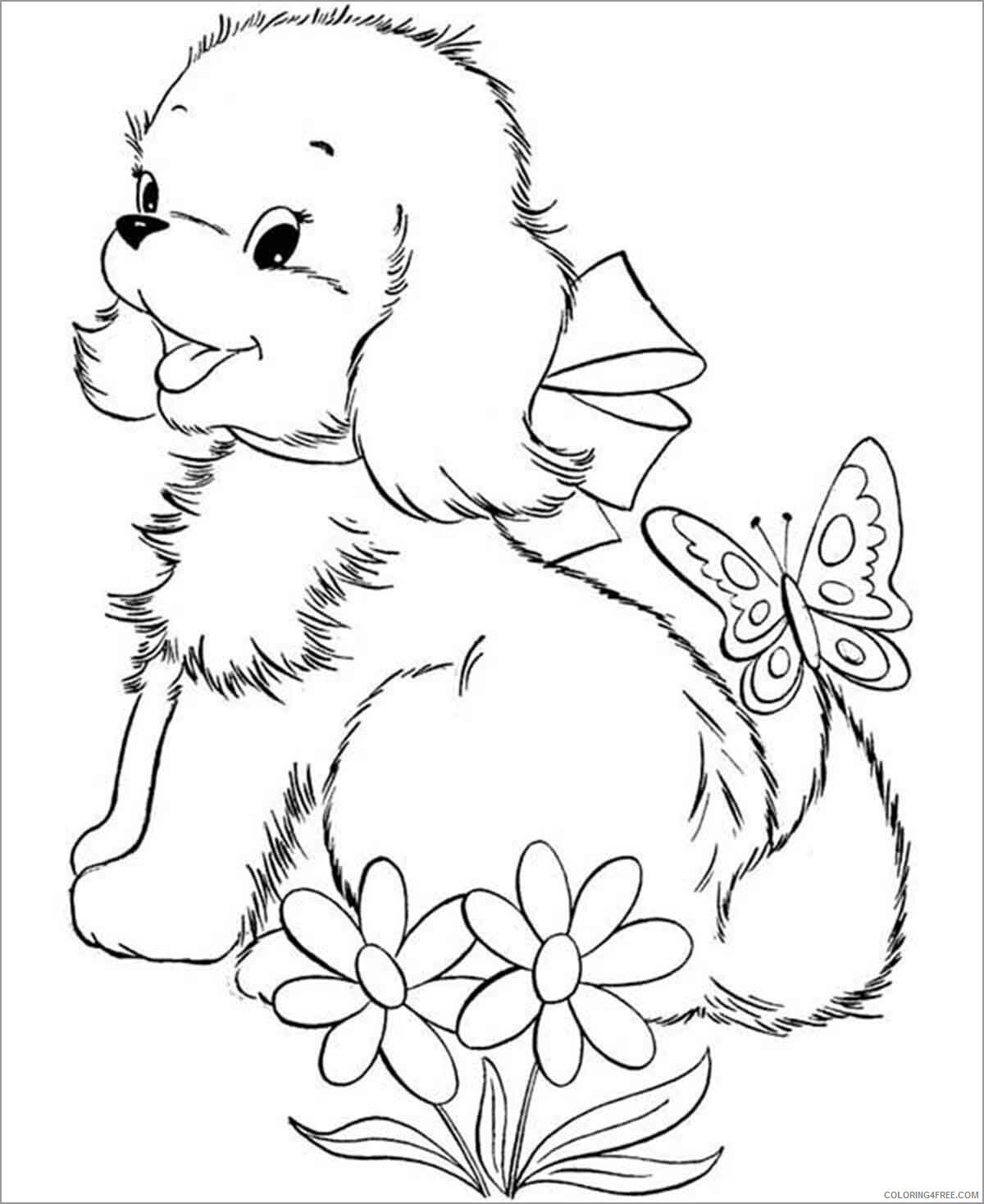 Butterfly Coloring Pages Animal Printable Sheets Dog and Butterfly 2021 0702 Coloring4free