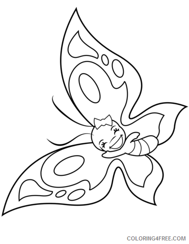Butterfly Coloring Pages Animal Printable Sheets butterfly smiling 2021 0632 Coloring4free