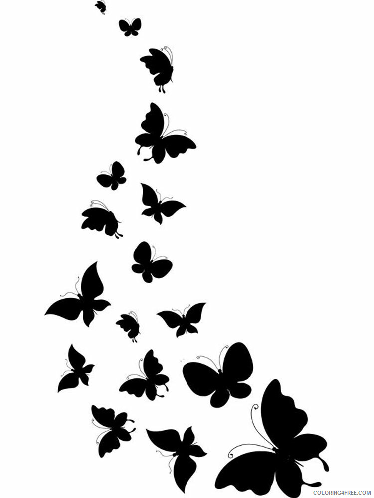 Butterfly Coloring Pages Animal Printable Sheets butterfly stencils 12 2021 0673 Coloring4free