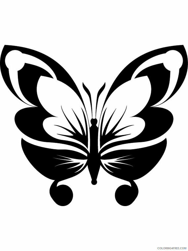 Butterfly Coloring Pages Animal Printable Sheets butterfly stencils 17 2021 0678 Coloring4free