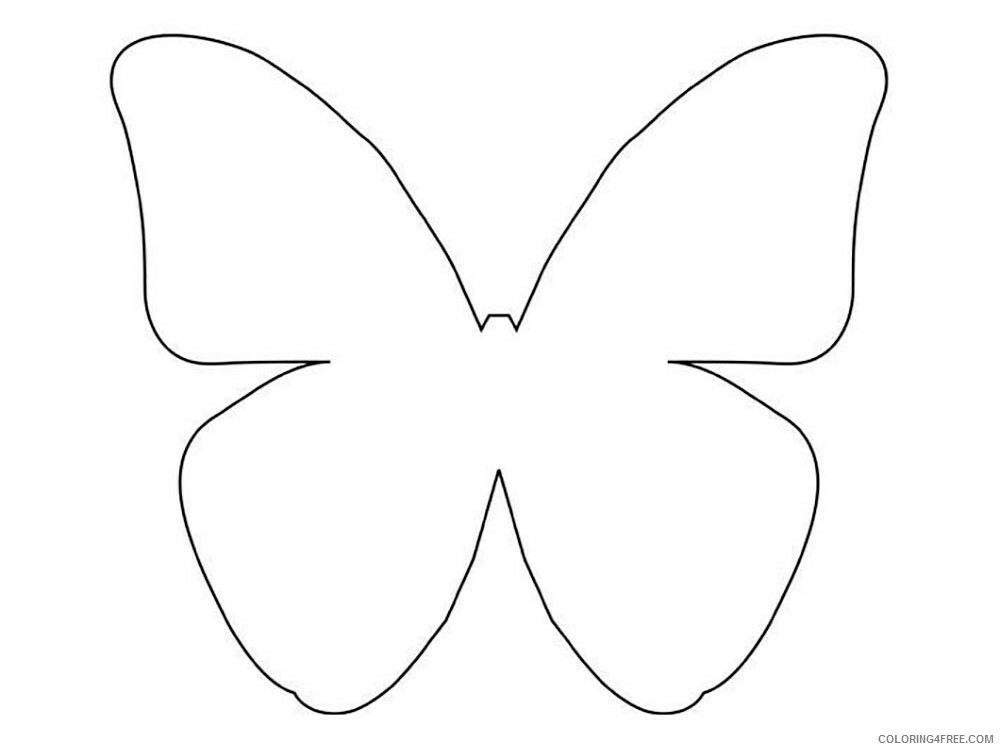 Butterfly Coloring Pages Animal Printable Sheets butterfly stencils 2 2021 0679 Coloring4free