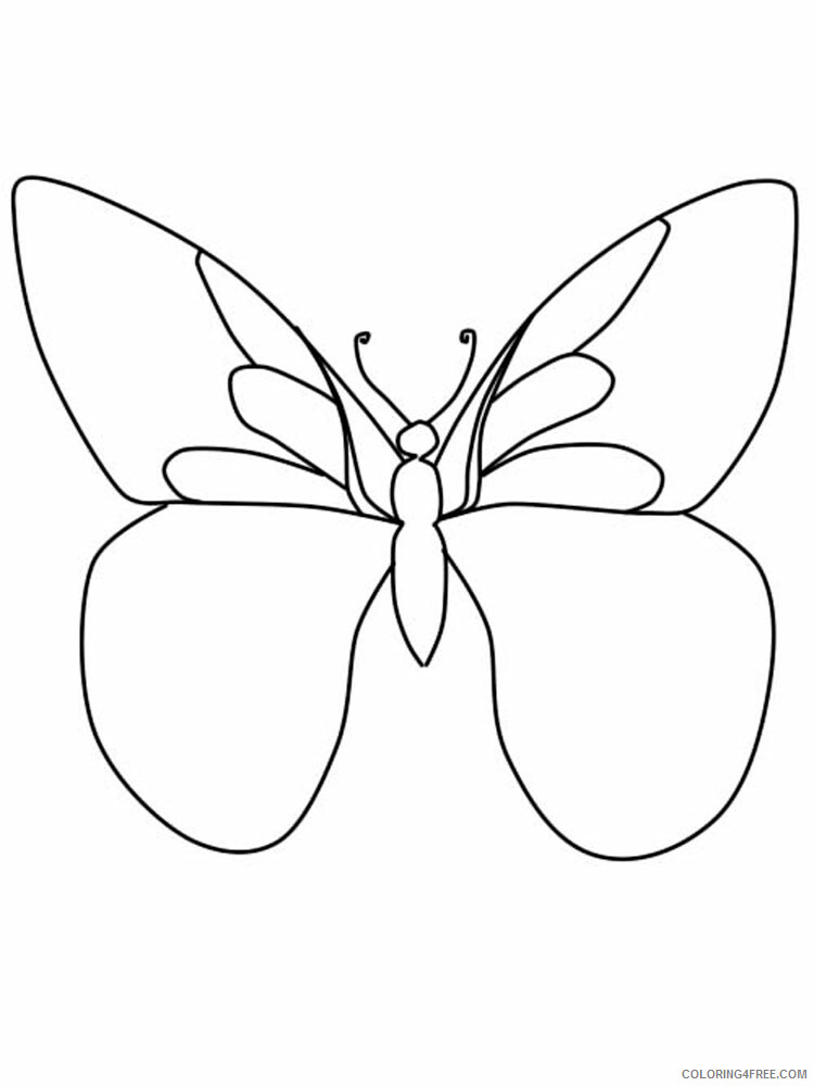 Butterfly Coloring Pages Animal Printable Sheets butterfly stencils 21 2021 0680 Coloring4free