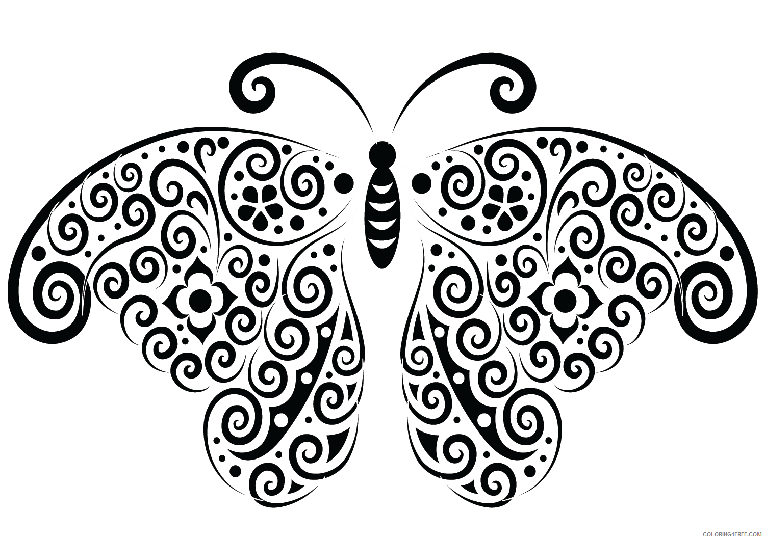 Butterfly Coloring Pages Animal Printable Sheets butterfly tattoo 2021 0635 Coloring4free
