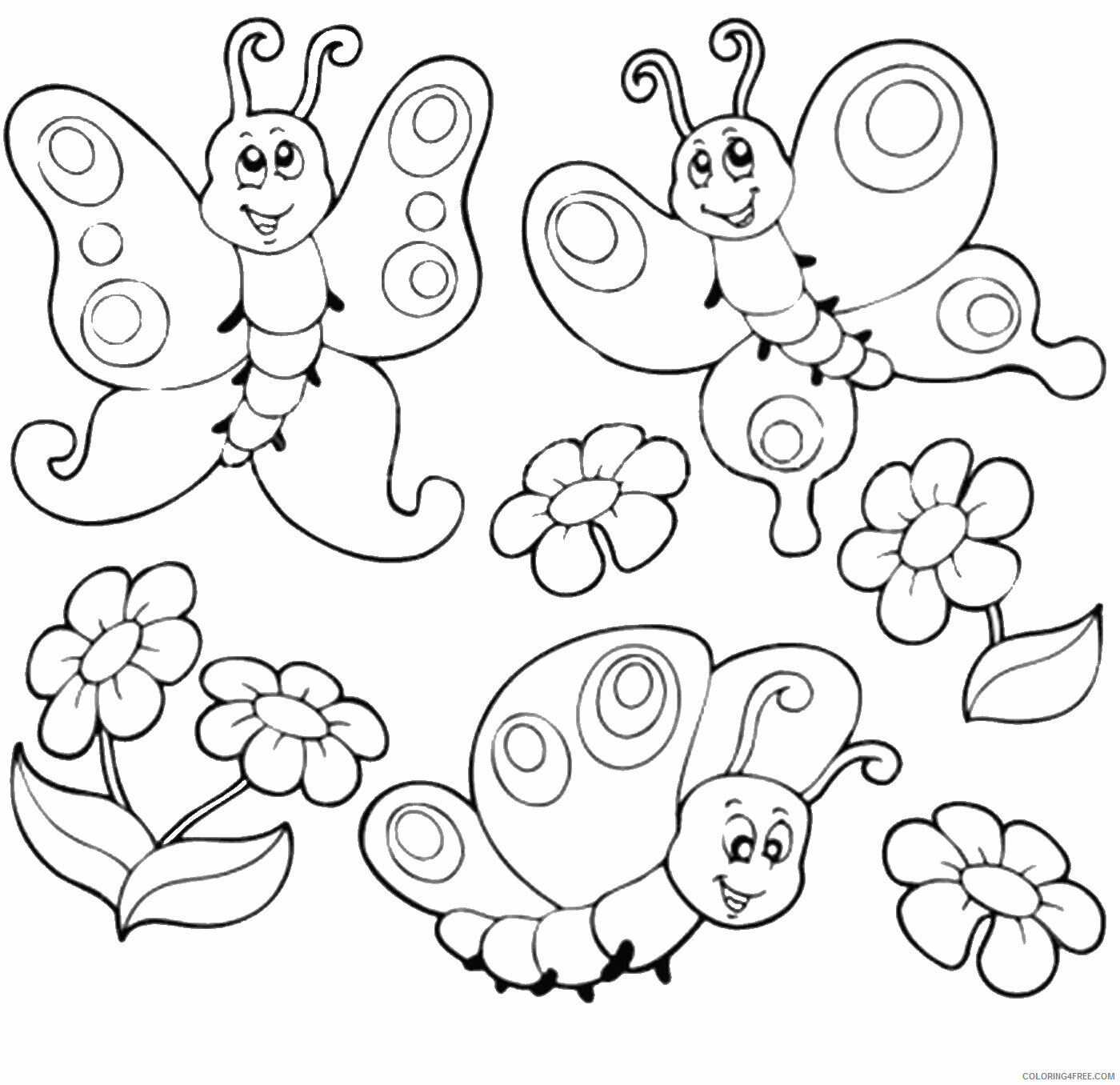 Butterfly Coloring Pages Animal Printable Sheets butterfly_cl_10 2021 0645 Coloring4free