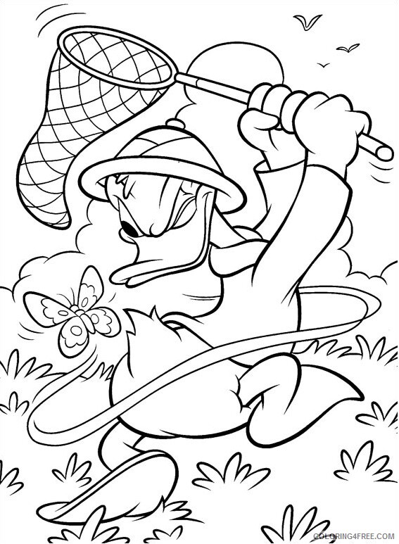 Butterfly Coloring Pages Animal Printable Sheets donald catching 2021 0633 Coloring4free