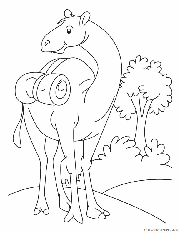 Camel Coloring Pages Animal Printable Sheets Cartoon Camel 2021 0759 Coloring4free