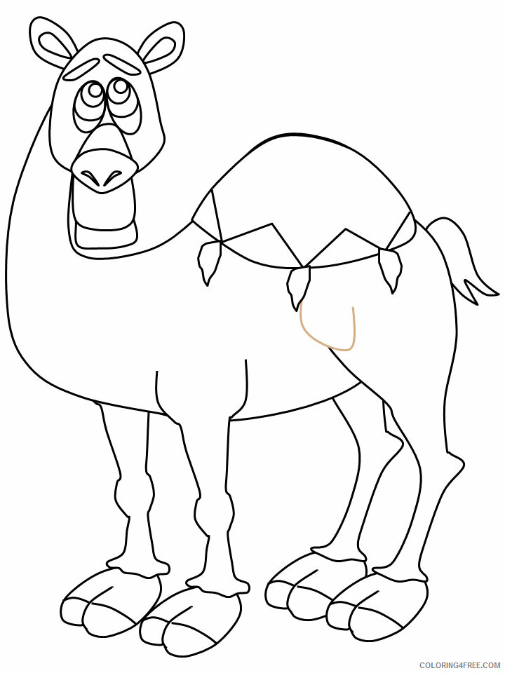 Camel Coloring Pages Animal Printable Sheets camel12 2021 0733 Coloring4free