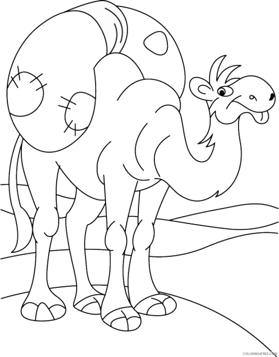 Camel Coloring Pages Animal Printable Sheets camel_cl_06 2021 0727 Coloring4free