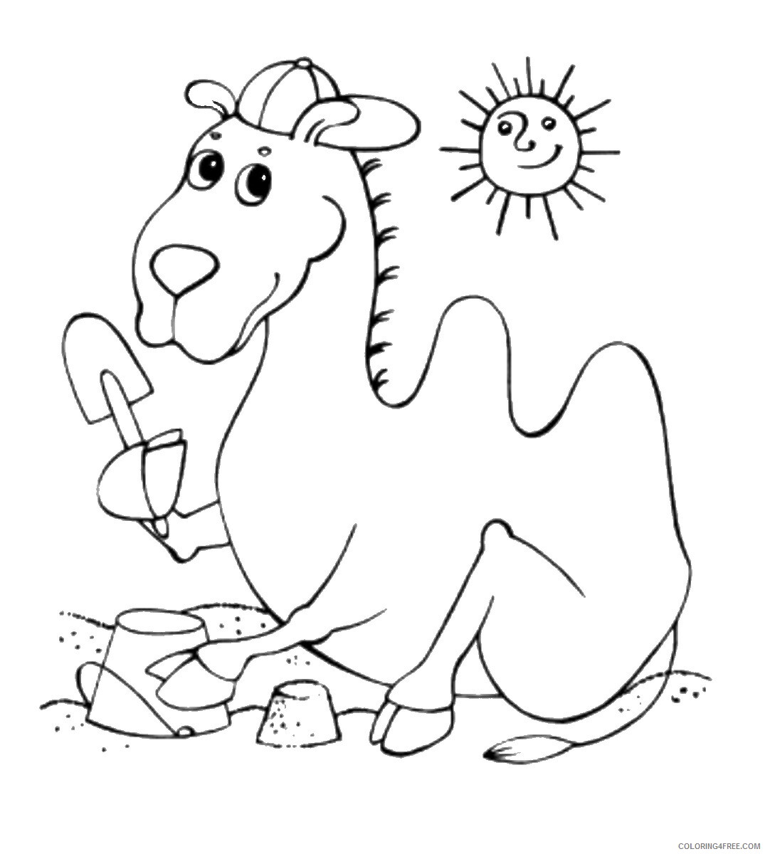 Camel Coloring Pages Animal Printable Sheets camel_cl_07 2021 0728 Coloring4free