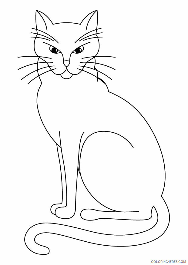 Cat Coloring Pages Animal Printable Sheets Black Cat 2021 0788 Coloring4free