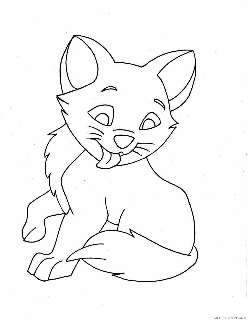 Cat Coloring Pages Animal Printable Sheets Cat 2021 0801 Coloring4free
