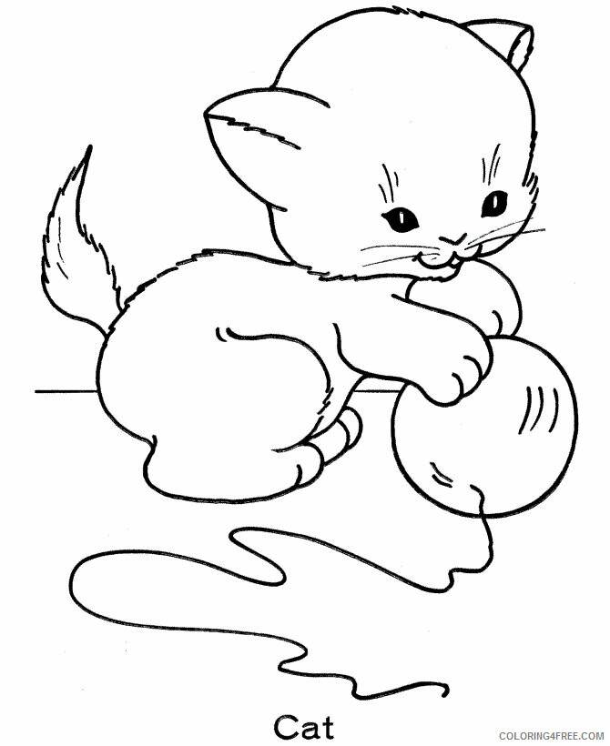 Cat Coloring Pages Animal Printable Sheets Cat 2021 0839 Coloring4free