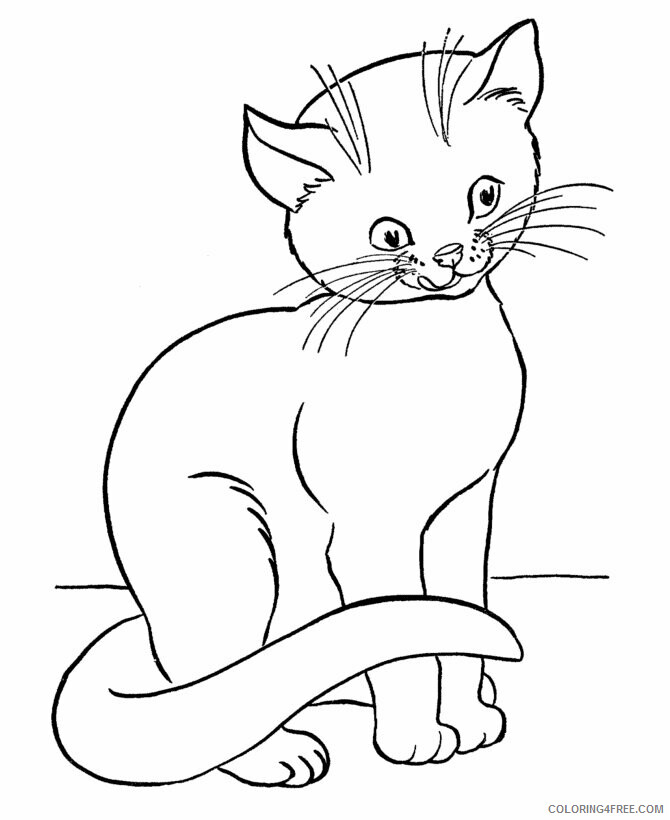 Cat Coloring Pages Animal Printable Sheets Cat Pictures 2021 0804 Coloring4free
