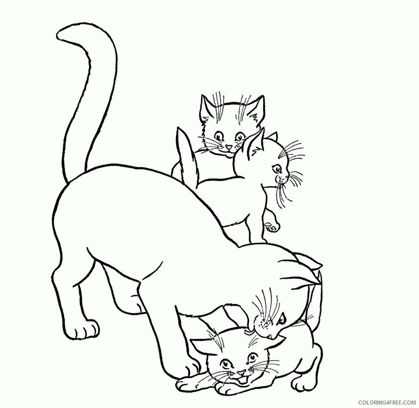 Cat Coloring Pages Animal Printable Sheets Cats 2021 0830 Coloring4free