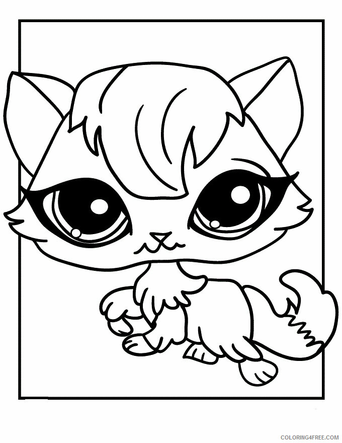 Cat Coloring Pages Animal Printable Sheets Color LPS Cats 2021 0863 Coloring4free