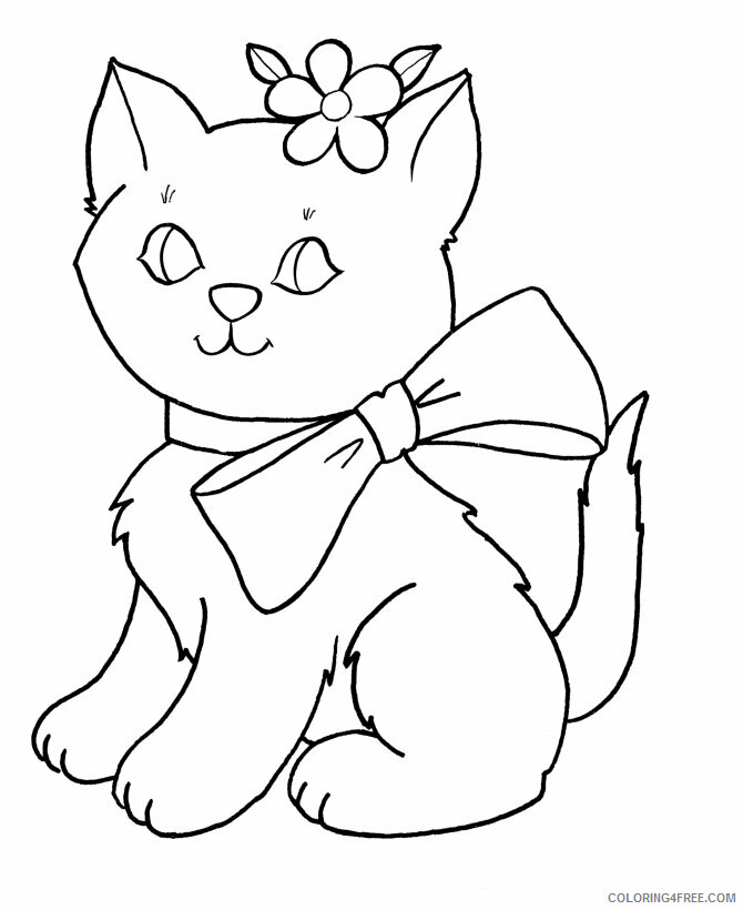 Cat Coloring Pages Animal Printable Sheets Free Cat 2021 0876 Coloring4free
