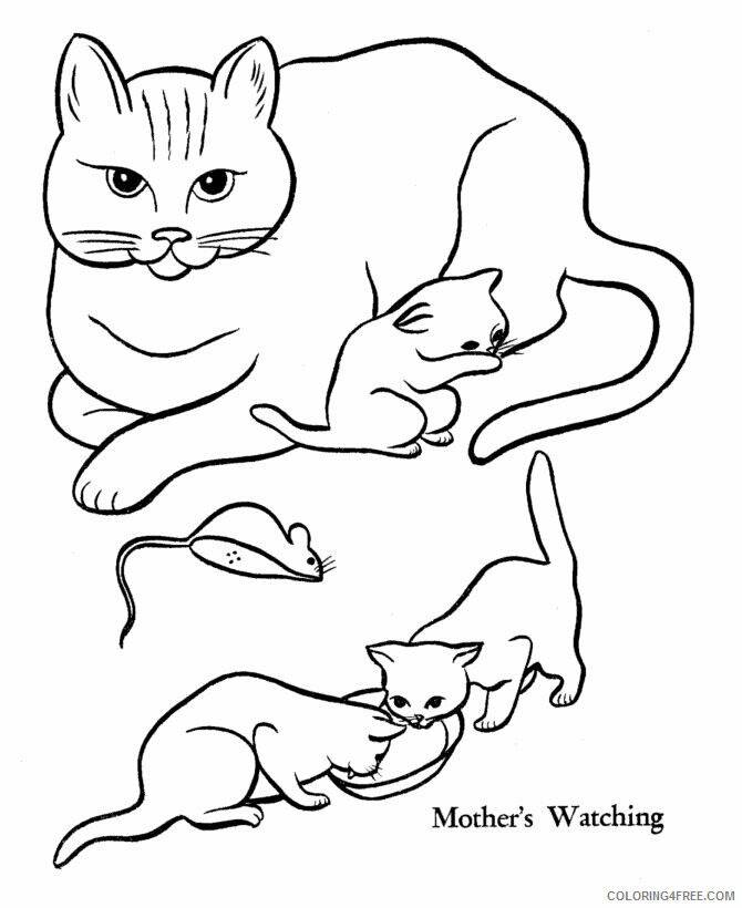 Cat Coloring Pages Animal Printable Sheets Printable Cat 2021 0887 Coloring4free