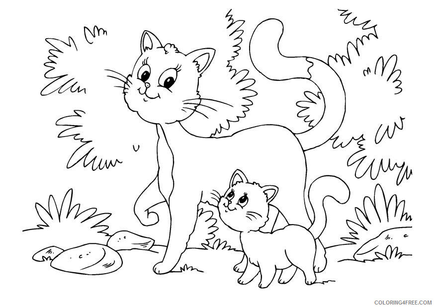 Cat Coloring Pages Animal Printable Sheets Printable of Cats 2021 0888 Coloring4free