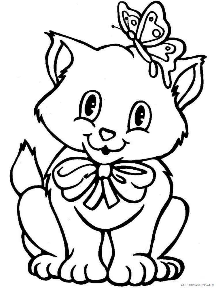 Cat Coloring Pages Animal Printable Sheets animals cats 14 2021 0844 Coloring4free