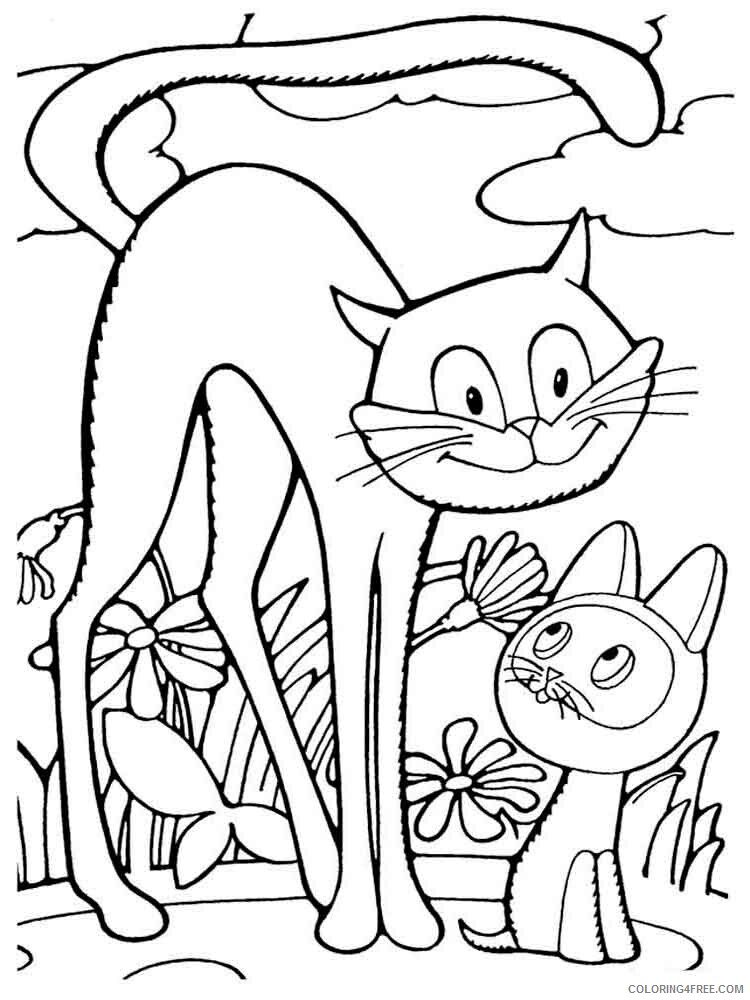 Cat Coloring Pages Animal Printable Sheets animals cats 16 2021 0846 Coloring4free