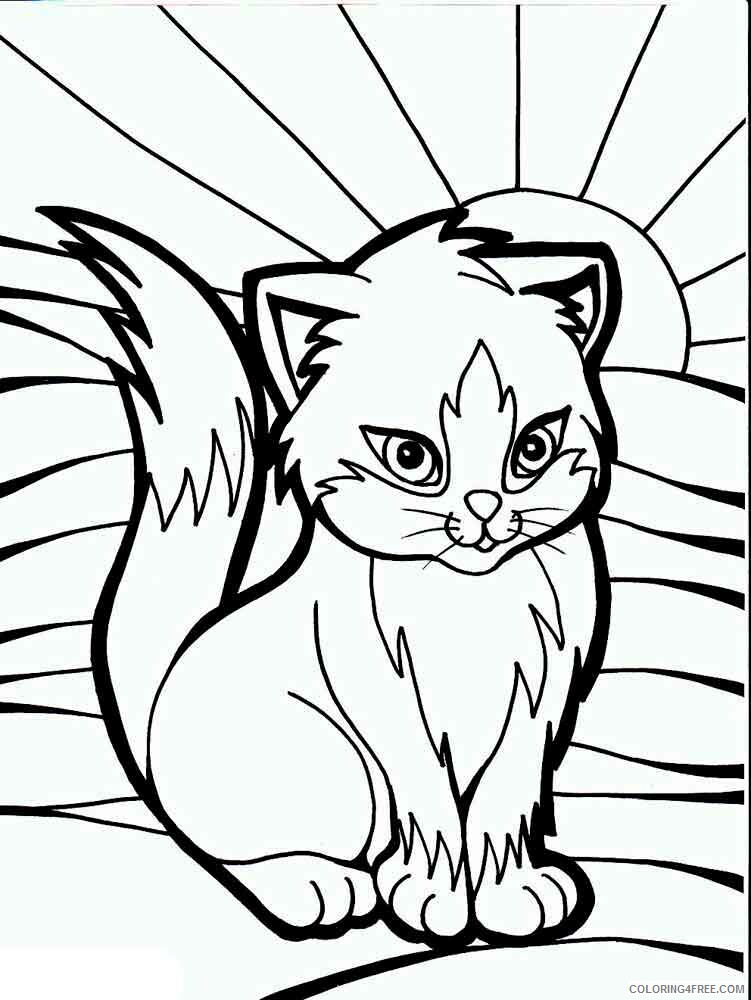 Cat Coloring Pages Animal Printable Sheets animals cats 25 2021 0848 Coloring4free
