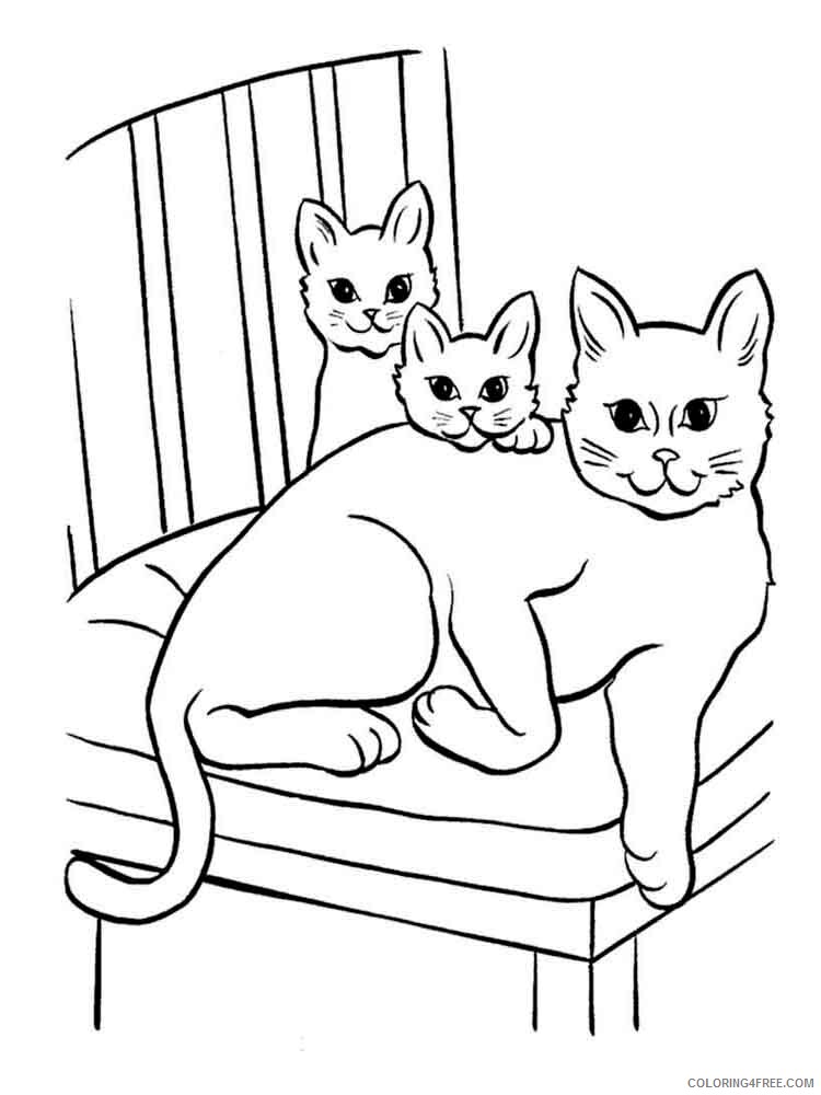 Cat Coloring Pages Animal Printable Sheets animals cats 26 2021 0849 Coloring4free