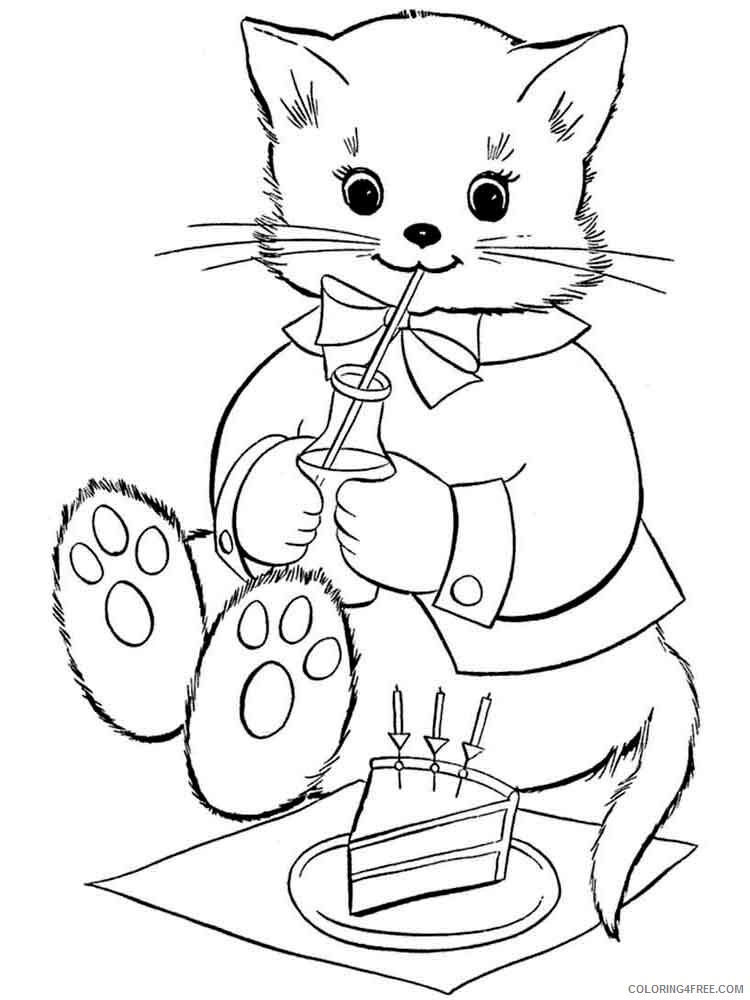 Cat Coloring Pages Animal Printable Sheets animals cats 27 2021 0850 Coloring4free