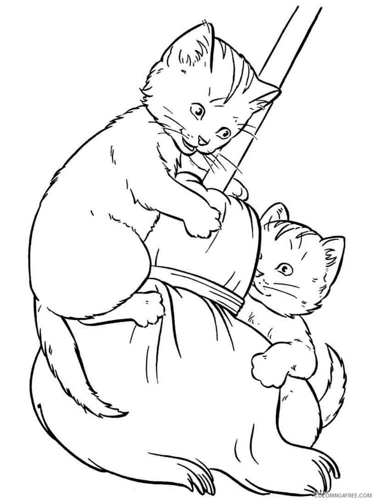 Cat Coloring Pages Animal Printable Sheets animals cats 30 2021 0852 Coloring4free