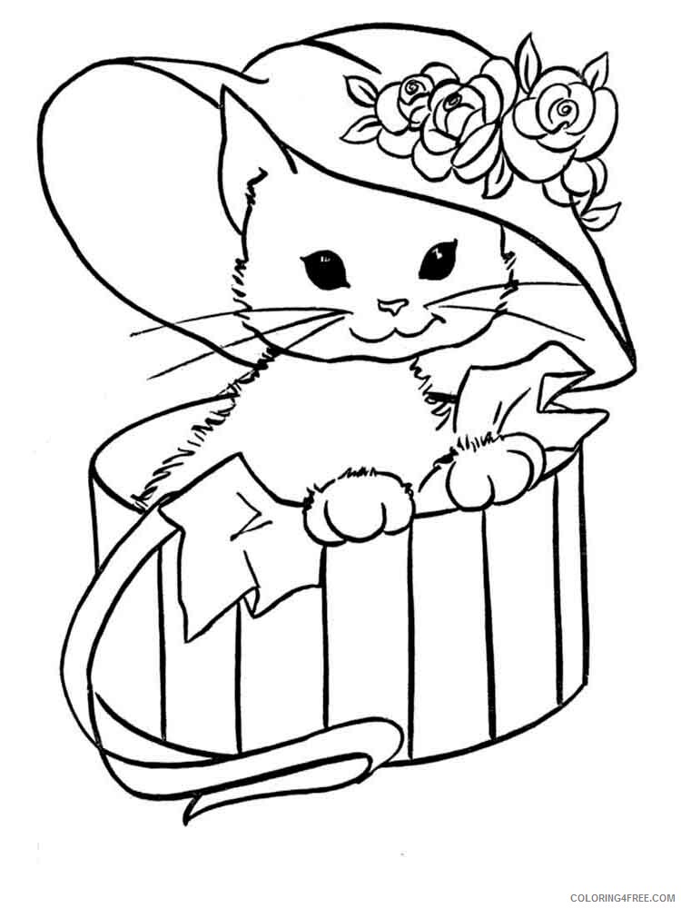 Cat Coloring Pages Animal Printable Sheets animals cats 33 2021 0855 Coloring4free
