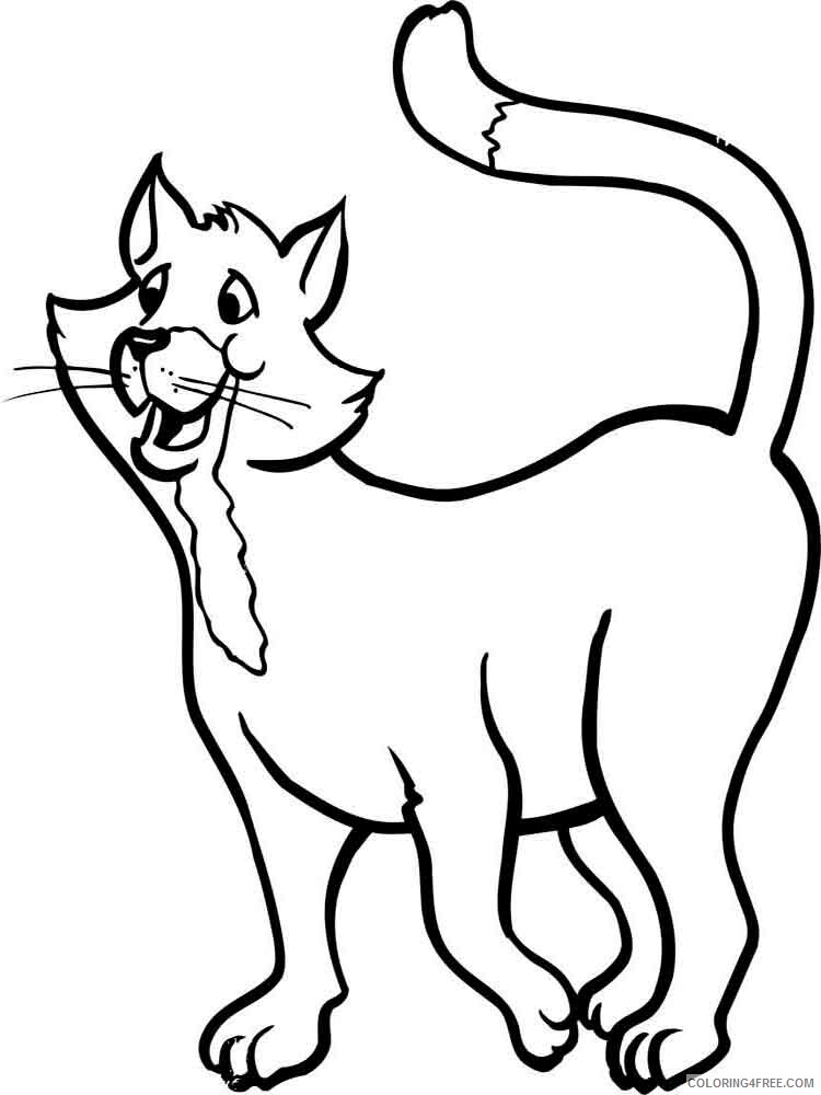 Cat Coloring Pages Animal Printable Sheets animals cats 34 2021 0856 Coloring4free