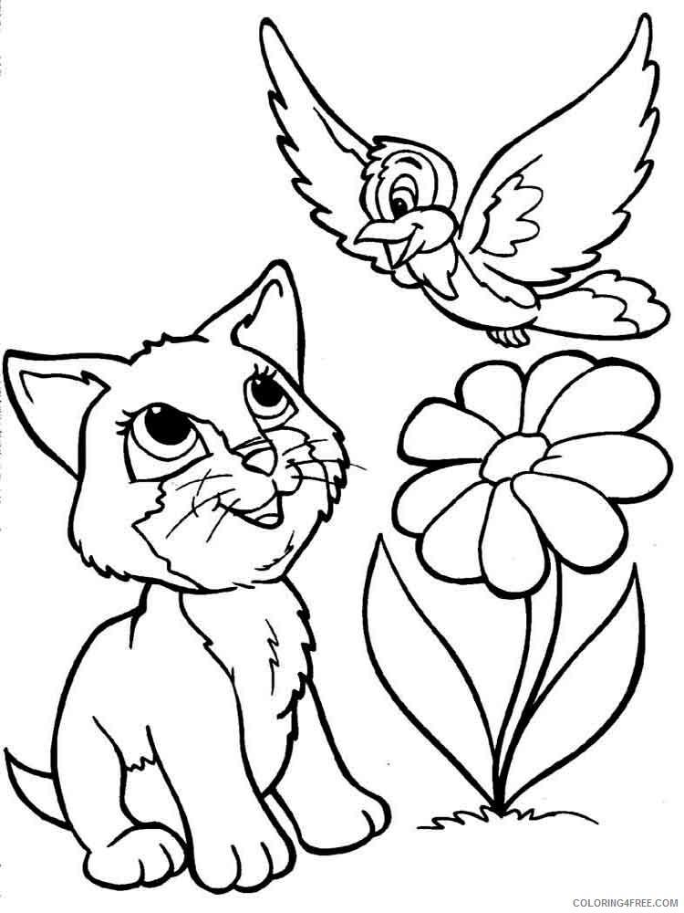 Cat Coloring Pages Animal Printable Sheets animals cats 6 2021 0857 Coloring4free