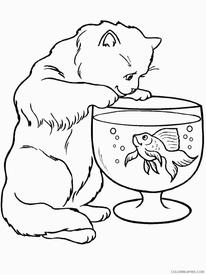 Cat Coloring Pages Animal Printable Sheets cat33 2021 0793 Coloring4free