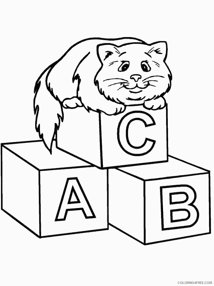 Cat Coloring Pages Animal Printable Sheets cat34 2021 0794 Coloring4free
