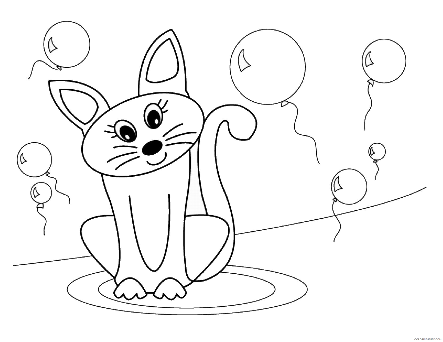 Cat Coloring Pages Animal Printable Sheets cats_31 2021 0825 Coloring4free