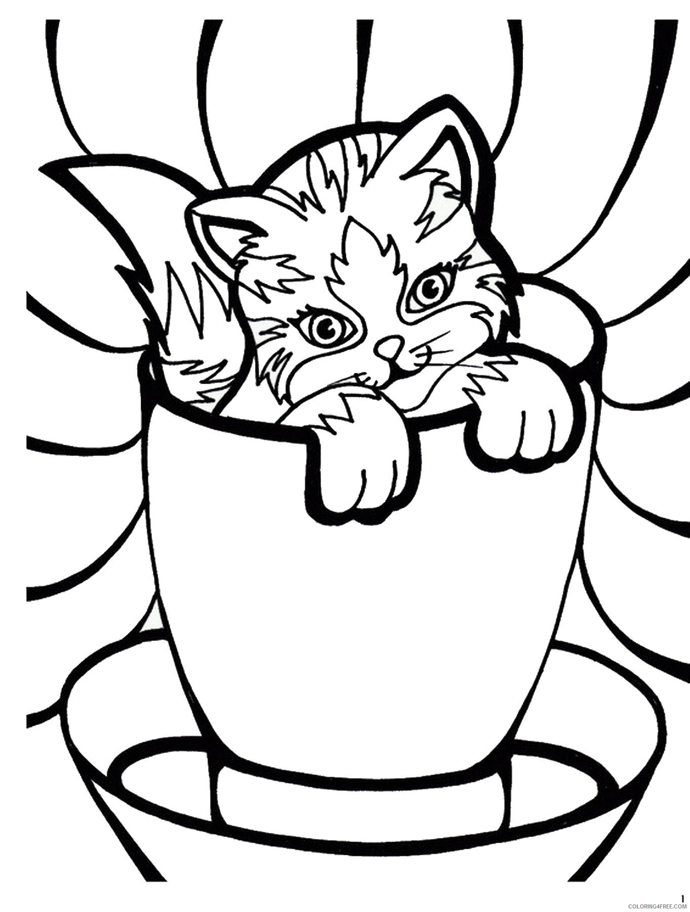 Cat Coloring Pages Animal Printable Sheets cats_32 2021 0826 Coloring4free