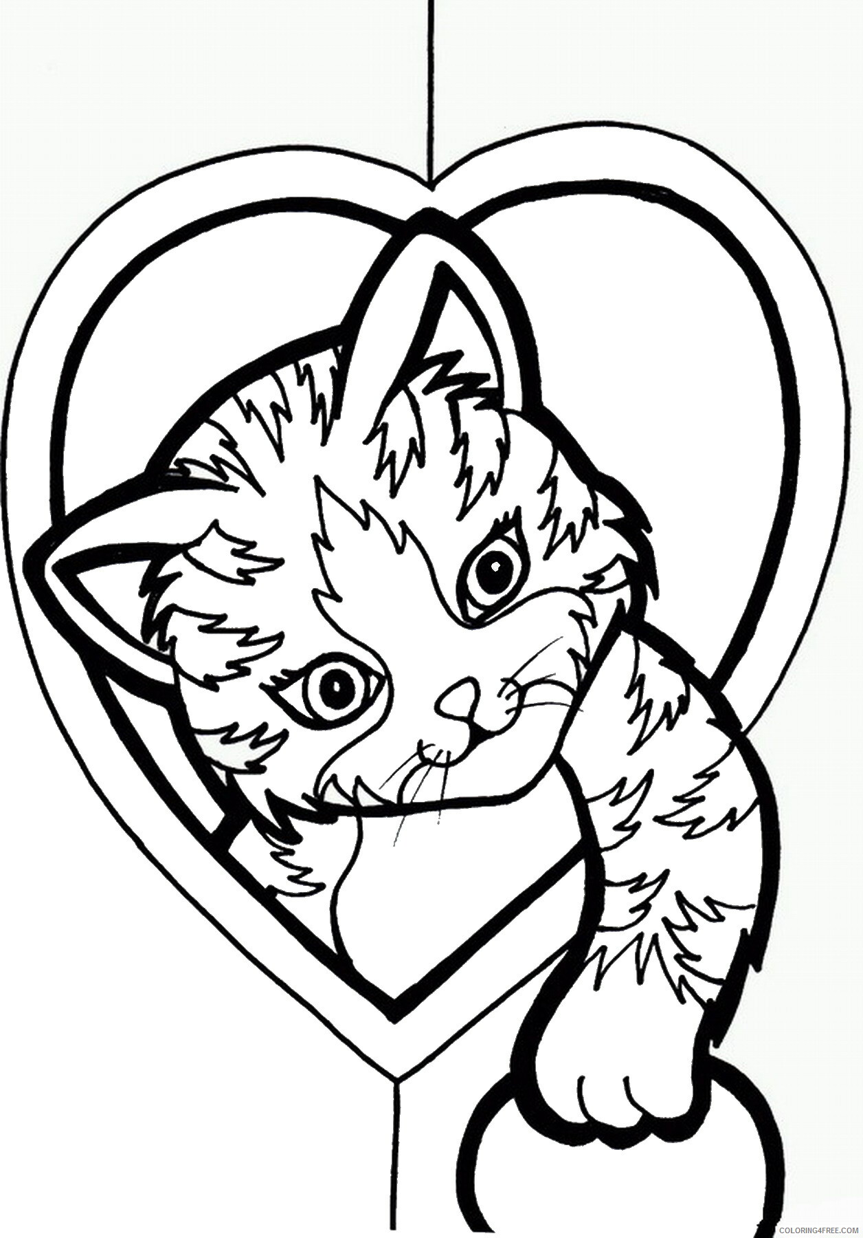 Cat Coloring Pages Animal Printable Sheets cats_33 2021 0827 Coloring4free