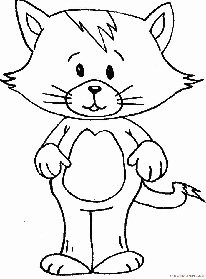 Cat Coloring Pages Animal Printable Sheets kitten 2021 0879 Coloring4free