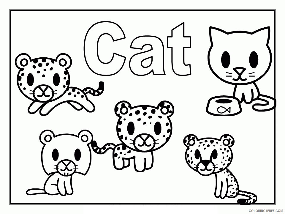 Cat Coloring Sheets Animal Coloring Pages Printable 2021 0718 Coloring4free